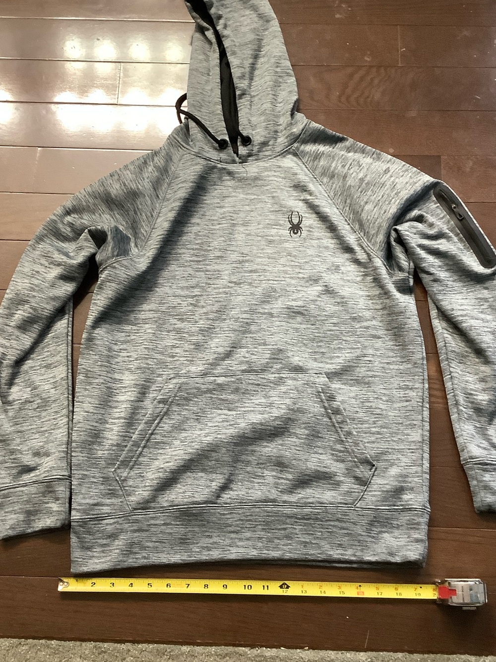 Spyder Men's Heather Gray small Hoodie with Subtle Logo